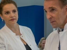 A estrela de “Bergdoctor” Rebecca Emmanuel puxa o freio de mão