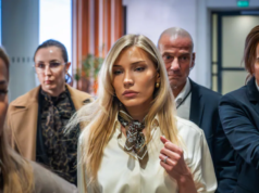 A ex-amante de Marius, Nora Haukland, foge de um homem sangrando