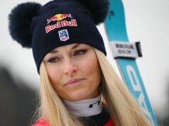 Após as Olimpíadas de Outono: Lindsey Vonn foi vista em uma cadeira de rodas