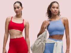 Esses sutiãs esportivos Lululemon parecem ter sido feitos para peitos pequenos