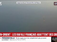 Guerra no Oriente Médio: Rafale francês abate um drone em imagens fornecidas pelo VKS