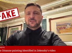 Há alguma pintura roubada no escritório de Zelensky?