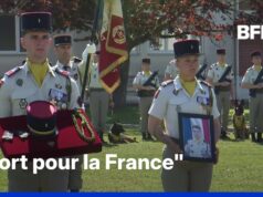 Homenagem ao Sargento Anise Girardin, “que morreu pela França”