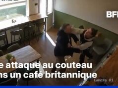 Inglaterra: Um homem atacou um cliente de um café com uma faca.