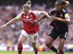 Liga dos Campeões (F): O OL Lyonnes perdeu para o Arsenal na primeira mão das semifinais