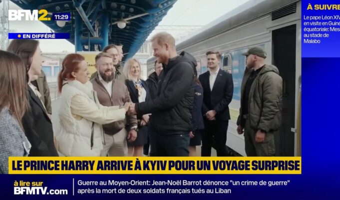O Príncipe Harry chegou à Ucrânia para uma visita surpresa.