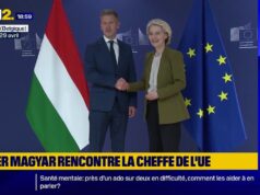 O futuro líder da Hungria, Peter Magyar, encontra-se com Ursula van der Leyen em Bruxelas.