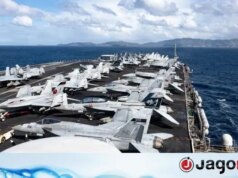 O maior navio de guerra está voltando para a América, a guerra acabou?