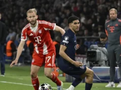 PSG-Bayern. Preocupação com Achraf Hakimi lesionado nos minutos finais do confronto da Liga dos Campeões