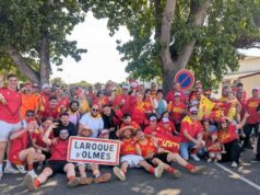 “Quando os Laroques viajam, não é à toa”: um dia louco para o Laroque-d’Olms Rugby Club, os campeões coroados da Occitânia e os seus extraordinários apoiantes