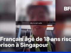 Singapura: francês de 18 anos enfrenta prisão por lamber palha