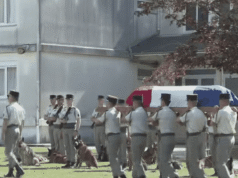 Uma homenagem nacional foi prestada ao Sargento Aniset Gerardin, morto no Líbano.