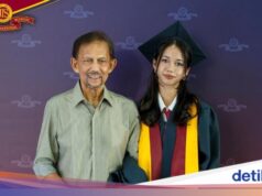 A aparência simples do sultão de Brunei na foto da 12ª formatura infantil se torna viral