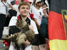 A estrela secreta da final de Freiburg – Felix (11) segurava o gato Euro