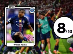 Artilheiros do PSG contra o Arsenal: Pacho o Senhor, Marquinhos o gladiador, Dembélé o artilheiro
