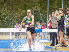Atletismo. Campeonato Francês de Clubes: 2000 m com obstáculos, 1º em Montfort-le-Guesnois