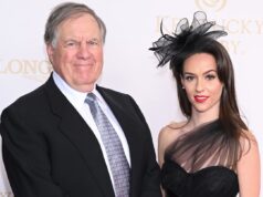 Bill Belichick e sua namorada Jordon Hudson participam do Kentucky Derby