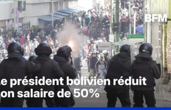 Bolívia: Enfrentando confrontos violentos entre manifestantes, presidente anuncia corte de 50% nos salários