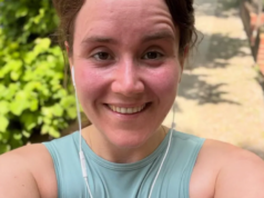 Cantora nua e suada: Ricarda Lang se mostra completamente exausta enquanto corre