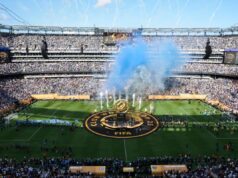 Detalhe do MetLife Stadium onde será realizada a final da Copa do Mundo de 2026