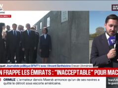 Emmanuel Macron condena os ataques “inaceitáveis” do Irão aos Emirados Árabes Unidos