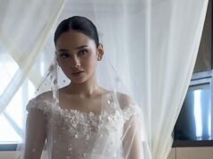 Ethereum! Detalhes do vestido 3D de Syifa Hadju na recepção de Bali chamam a atenção