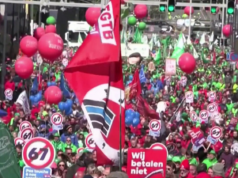 Eurosapping: manifestações contra as reformas do sistema social na Bélgica