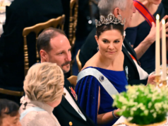 Na gala, Victoria da Suécia recebeu uma refeição especial