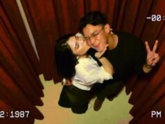 Não importa se o romance é chamado de artifício, Davina Karamoy continua beijando a bochecha de Ardhito Pramono.