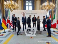 O G7 procura soluções para reduzir as tensões comerciais e os riscos económicos globais.