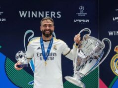 O Real Madrid anunciou a saída de Dani Carvajal no final da temporada 2025/26.