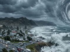 O caos está prestes a explodir em 48 horas. A destruição está chegando a uma velocidade de 130 km. As ondas do oceano subirão até 13 metros.