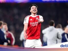 Para a final da Liga dos Campeões, Declan Rice: O Arsenal tem o direito de comemorar