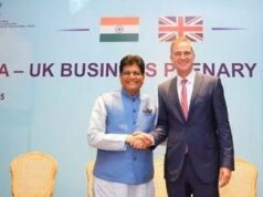 Piyush Goyal encontra-se com o Ministro do Comércio do Reino Unido para discutir planos para um acordo de livre comércio.