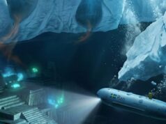 Submarino vê algo brilhante no mar Antártico? No segundo seguinte, Ran foi engolido pelo mar.
