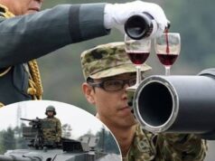 Teste de vinho em barril tipo 10: taça de vinho no tubo Então o tanque realizou um truque. Você já viu um brinde japonês Type-10?