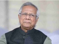 Violência eleitoral em Bangladesh Ataque ao jornalista Mohammad Yunus votou
