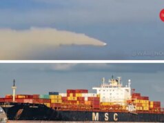 Em retaliação, o Irão atacou o cargueiro americano e israelita MSC Sariska.