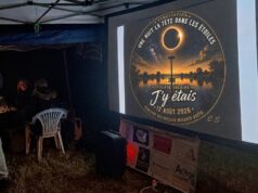 Mazères. Observação do eclipse solar em Domaine des Oiseaux