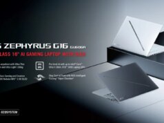 O design elegante e minimalista do ASUS ROG Zephyrus G16 GU606 é confortável para trabalho e jogos