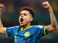 O gol de Diaz na vitória da Colômbia – estreia na Super Copa do Mundo para a estrela do Bayern