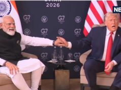 Quem esteve ao lado de Donald Trump quando este assinou o memorando de entendimento entre os EUA e o Irão? O primeiro-ministro é amigo fiel de Modi, o que é uma característica especial do acordo.