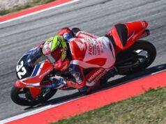 Uma estratégia de poupança de pneus ajudou Ramadhipa a vencer o Moto3 Junior Estoril